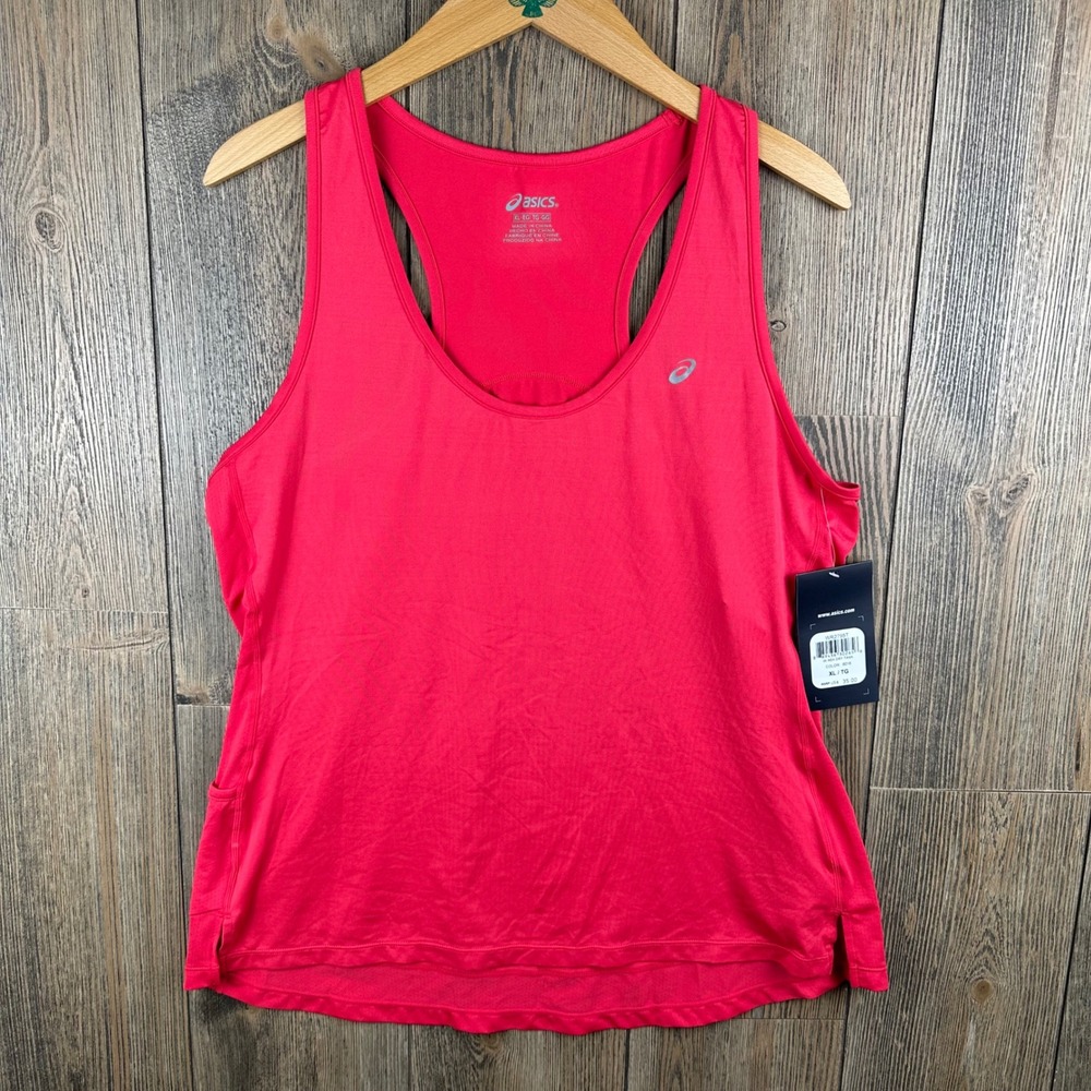 ASICS ASX Dry Tank Top Women Size XL NWT Pink Athletic Running